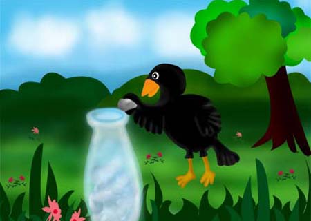 55.The Crow and the Pitcher (乌鸦喝水)