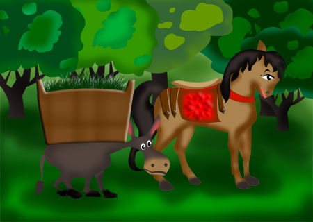 78.The Horse and the Ass (马和驴)
